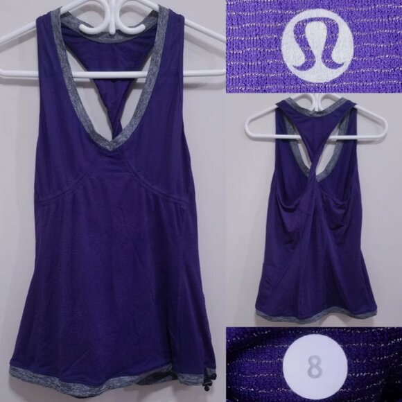 9 Lululemon Power Y Cool Racerback Deep V Tank Tops Size 8 Medium Bundle - Picture 7 of 16